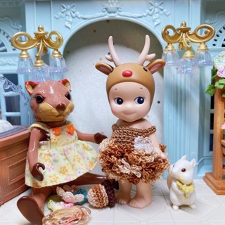 sonny angel 聖誕節麋鹿 手作編織洋裝 日本線材 針織 娃衣 麋鹿 樹獺