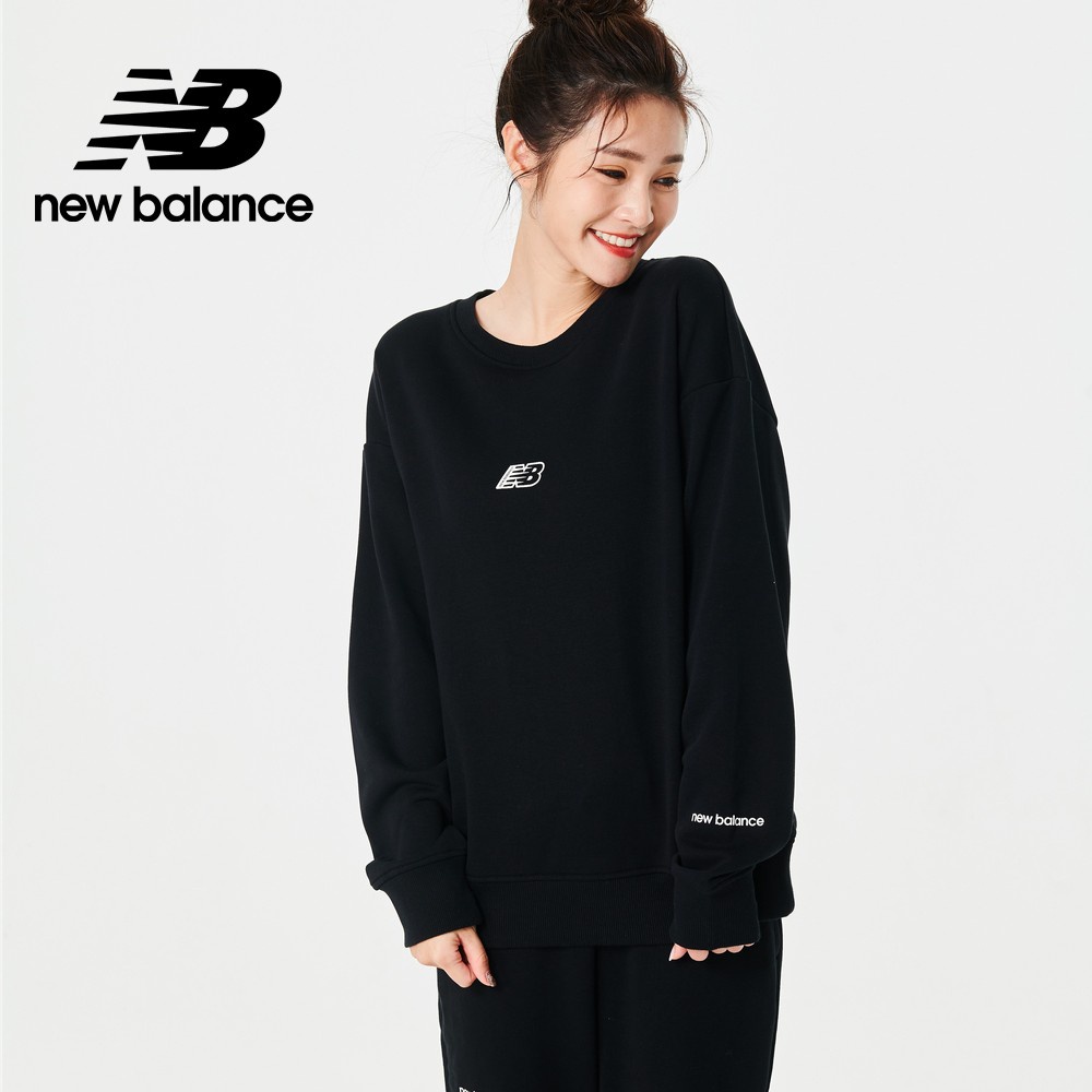 【New Balance】NB長袖衛衣_女性_黑色_WT23514BK