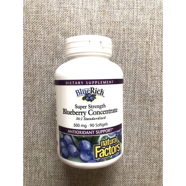 Natural Factors CranRich，高效，濃縮藍莓，500 毫克，90 粒軟凝膠