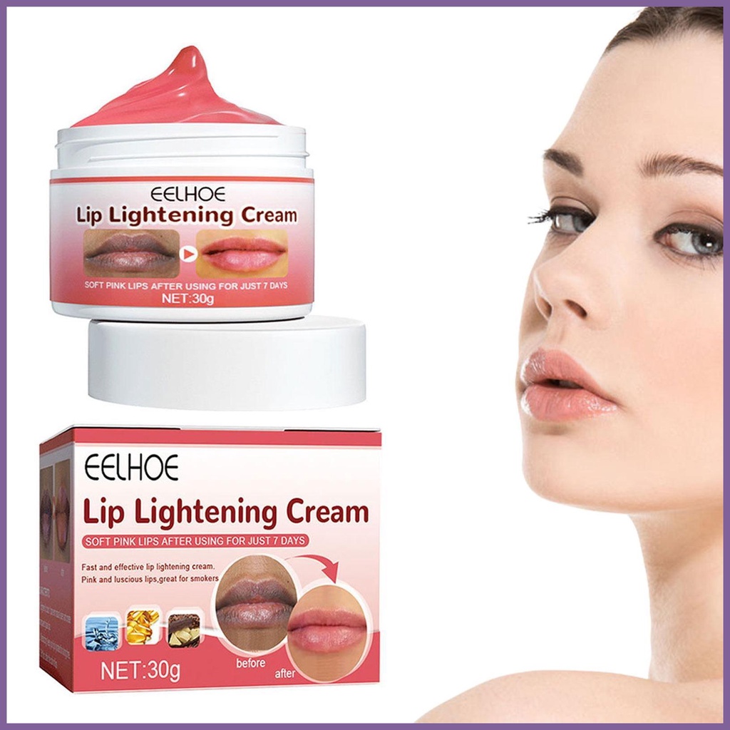 Lip Brightening for Dark Lips Moisturizing 有機唇部美白霜含可可脂和維生素 E