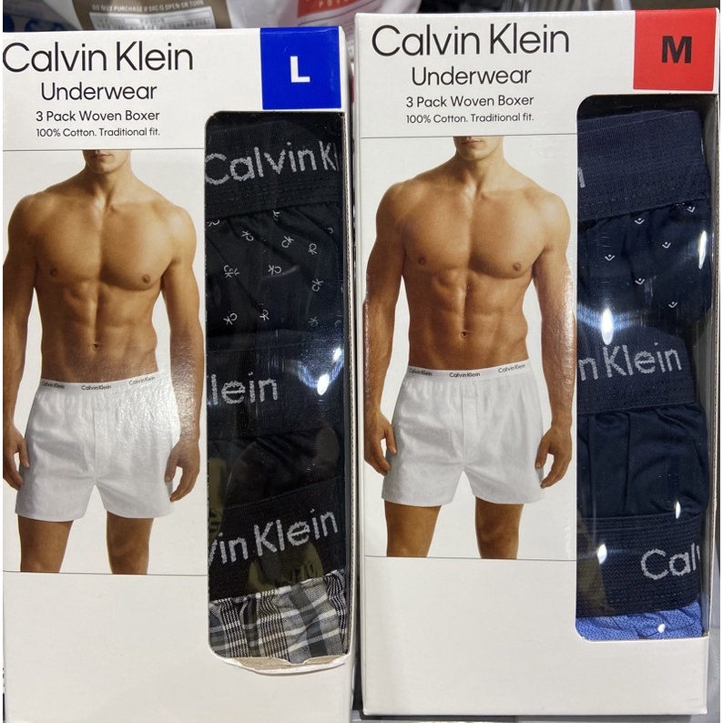 CALVIN KLEIN 凱文克萊 男純棉平口褲三入 美國尺寸:S~XL-吉兒好市多COSTCO代購