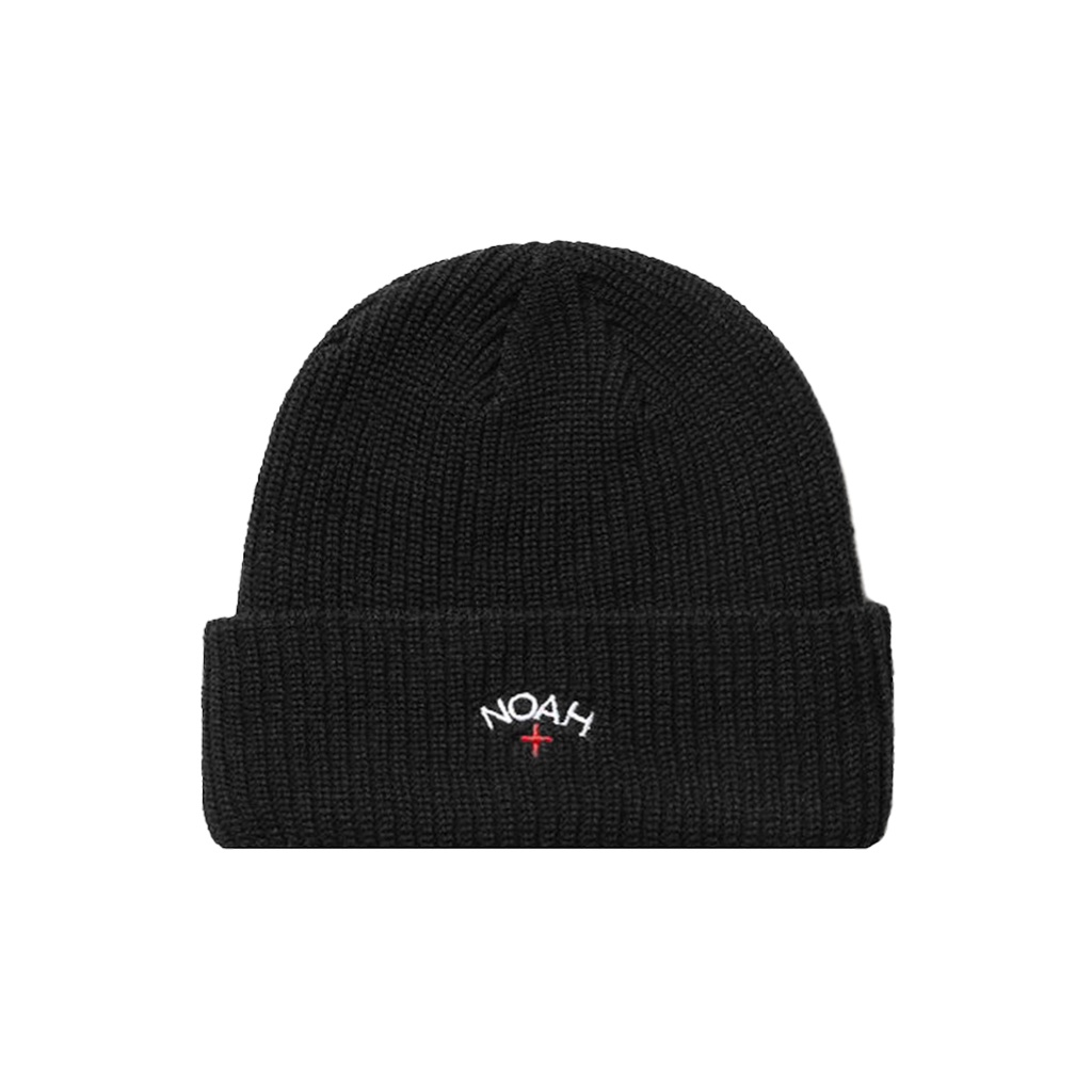 NOAH NYC CORE LOGO BEANIE 毛帽 刺繡 十字 短毛帽 粗針針織毛線帽 情侶帽【TCC】