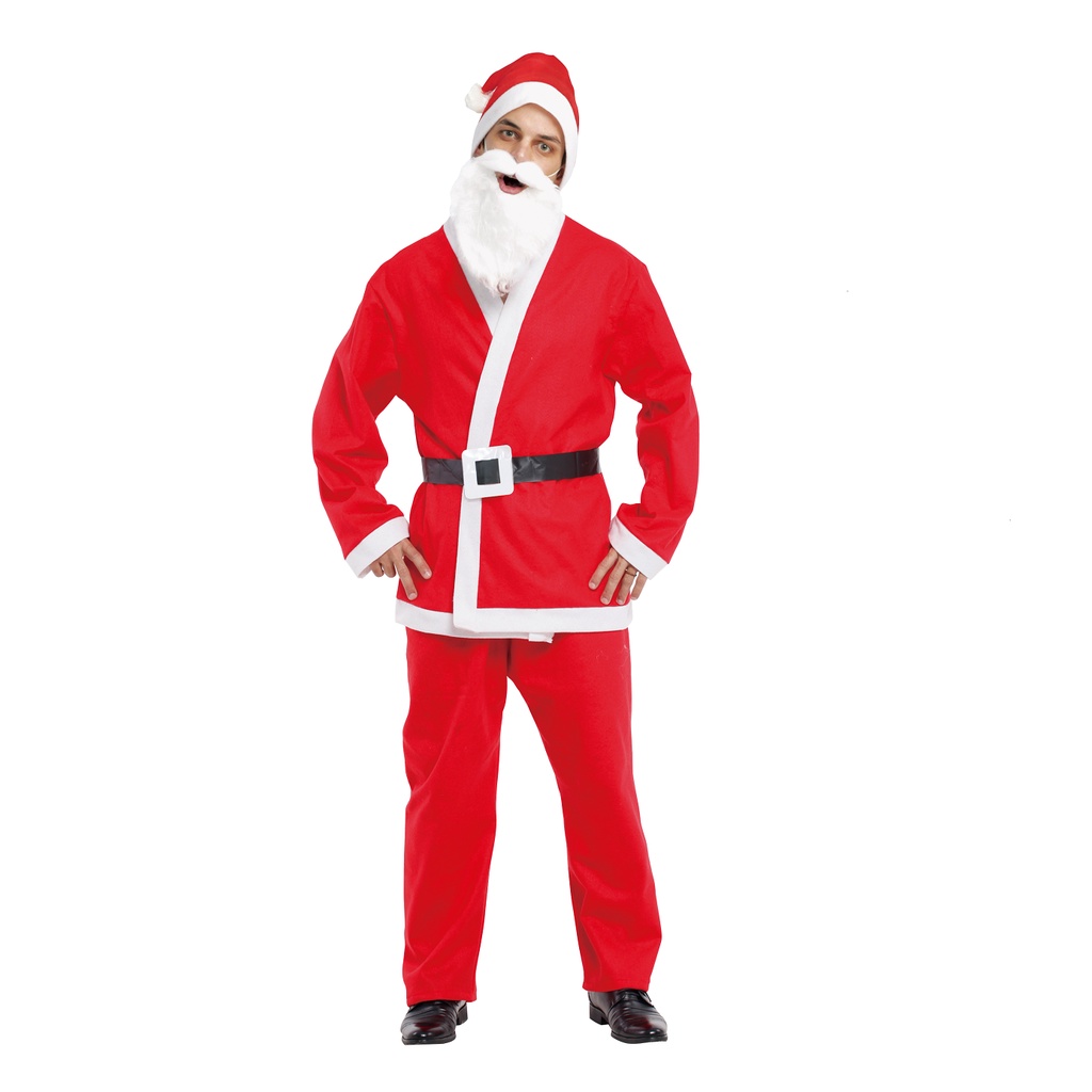 聖誕老人衣服-大人 全套5件式 【佳瑪】聖誕老公公 聖誕裝扮 派對PARTY 白鬍子