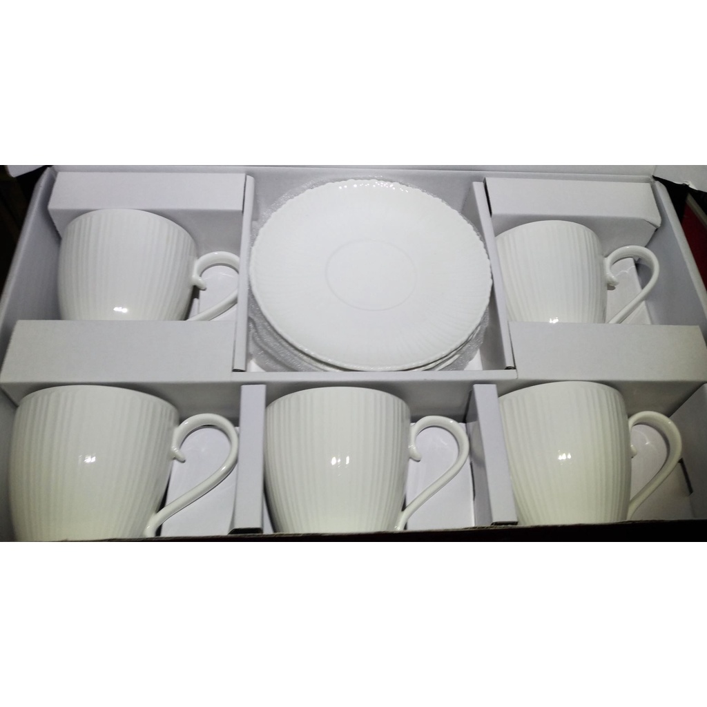 Tiamo 5杯5盤 (經典白) 新骨瓷 咖啡杯組 SP-1611
