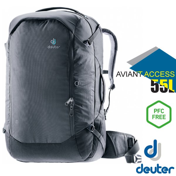 【Deuter】多功能電腦背包 55L AVIANT ACCESS 15吋筆電 自助旅行背包_黑_3511220