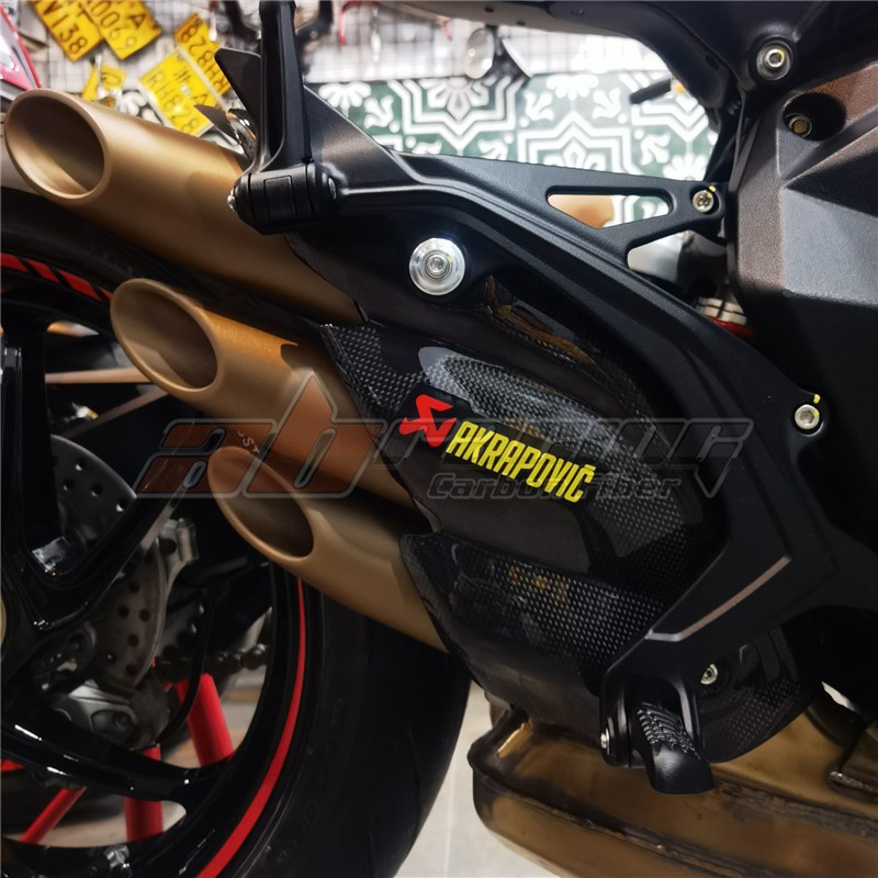 （全台可安裝）22 MV Agusta Dragster 800 RR碳纖維 改裝 排氣防燙隔熱保護罩