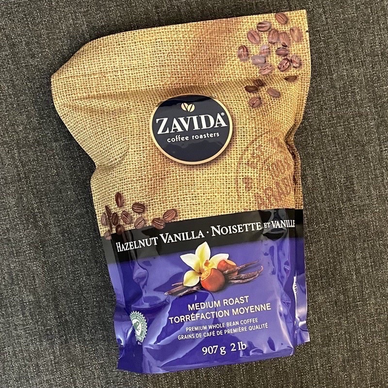 🔥關注禮現折$10❗️🇨🇦加拿大 ZAVIDA 榛果香草咖啡豆☕️ 阿拉比卡 咖啡豆 907g