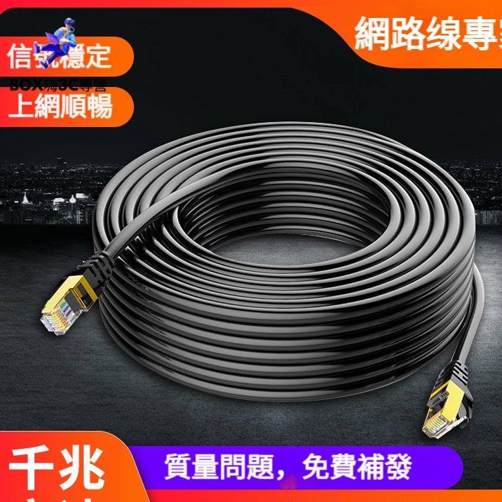 CAT6 網路線 30米 電競 千兆網路 室內 戶外 網路線 20/50/80/100米 路由器 POE🔥BOX嗨