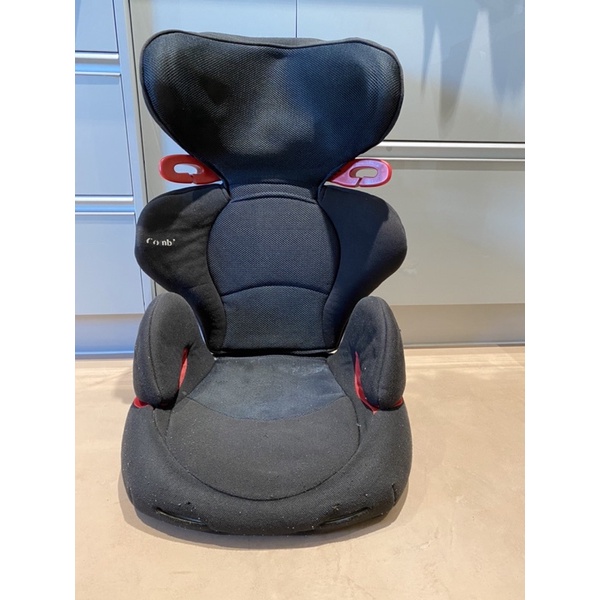 二手 combi 透氣網布成長型安全座椅 combi buon junior 安全座椅 布料是黑色 附肩帶調整帶