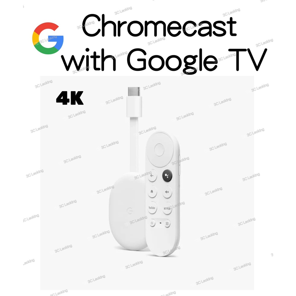 Google Chromecast with Google TV 4K 媒體串流播放器 4代 四代 Netfilx