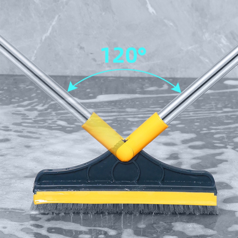 智能浴室地板刷設計刮水器頭和刷頭 120 度旋轉清潔每髒角度