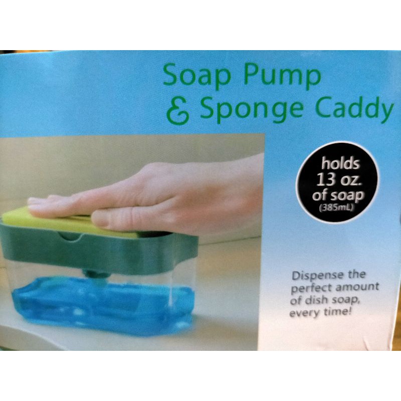 按壓清潔液盒。Soap Pump &amp; Sponge Caddy （全新）