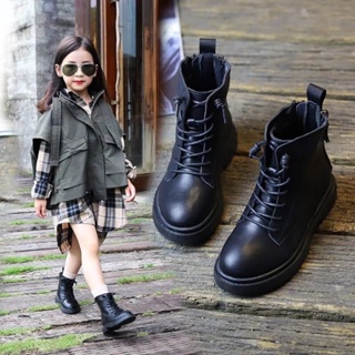 女童馬丁鞋 兒童靴子 新款英倫風兒童短靴 軟底女孩單靴