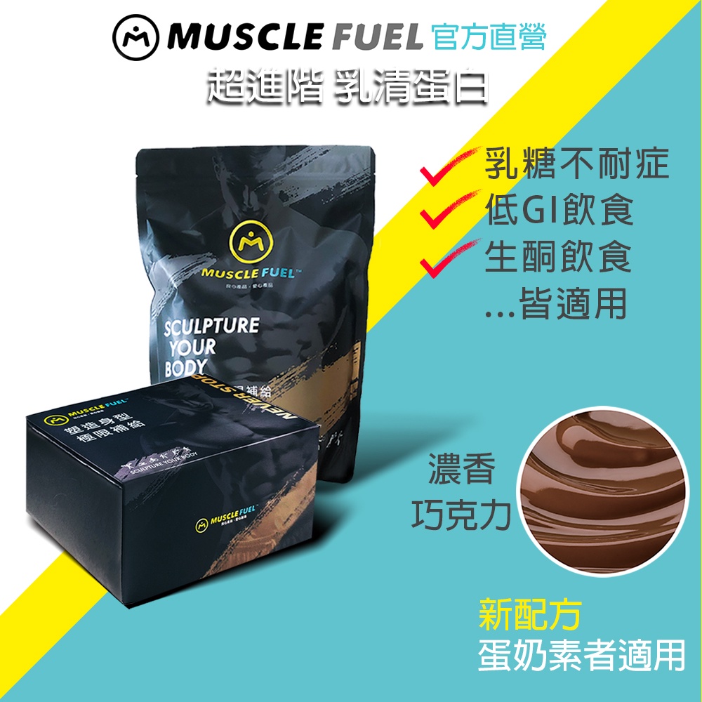 【Muscle Fuel】超進階乳清蛋白 濃香巧克力｜天然無化學味｜乳糖不耐 低GI 生酮飲食 適用 官方店