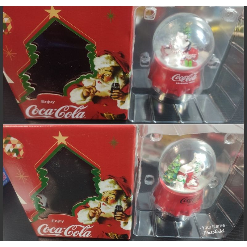 全新 限量  7-11 可口可樂耶誕水晶球 2022款 一組2個（經典款、Zero款）可口可樂 可樂 水晶球