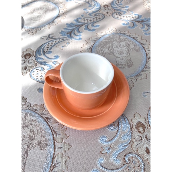 YETEM 陶瓷 咖啡杯組 咖啡杯 小盤子 橘色