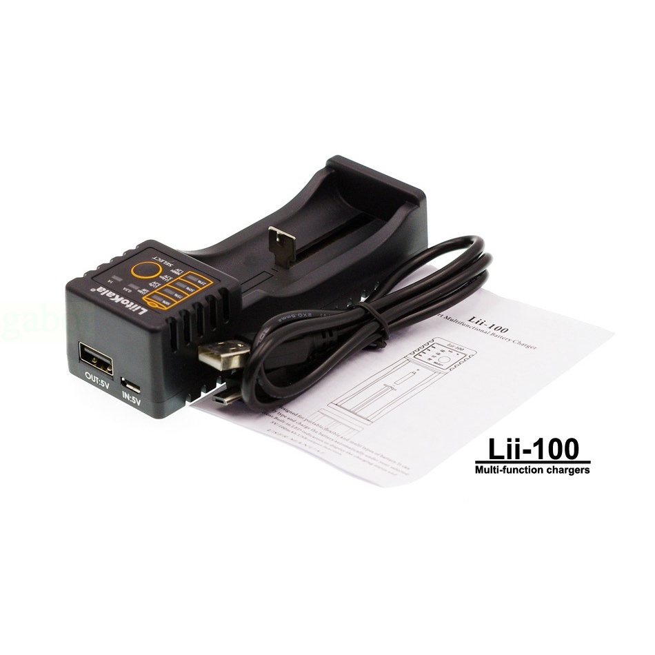 現貨開發票 liitokala Lii-100 18650 可充4.35V/3.2V/1.2V電池 智慧多功能充電器