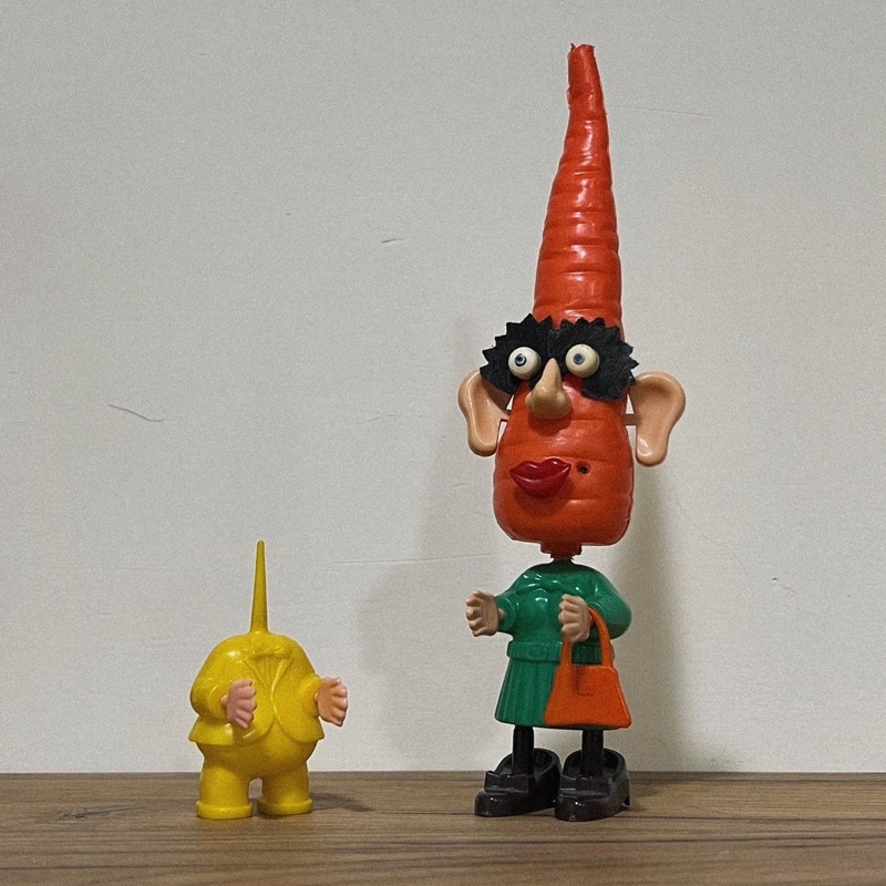 60年代 胡蘿蔔太太 蛋頭先生系列 美式復古老物 老玩具 模型公仔收藏擺飾