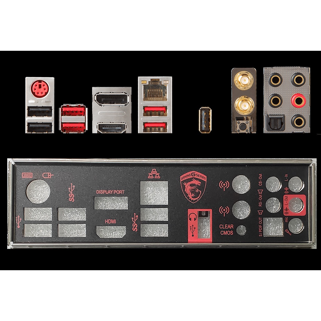 MSI 微星 Z170I GAMING PRO AC 彩色原廠原裝 另有 1:1訂製 不銹鋼 後檔板 後檔片 IO檔板