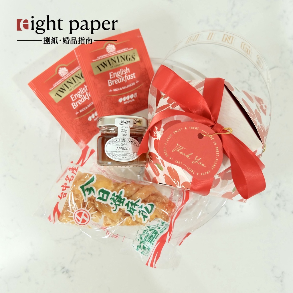 eight paper 捌紙｜台中限定【今日蜜麻花x1+迷你果醬x1+茶包x2-櫻花系列-手提包】浪漫婚禮小物 桌上禮