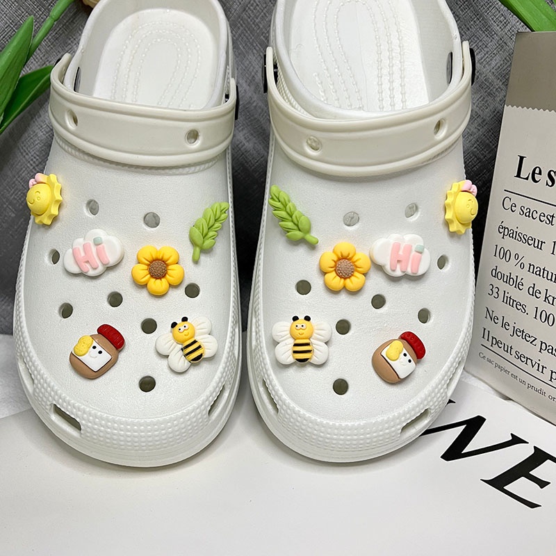 小蜜蜂crocs 鞋扣 DIY洞洞鞋配件裝飾 拖鞋 涼鞋 native 鞋扣 crocs 独特創意礼物 卡洛馳鞋花