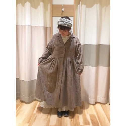 日本 sm2 畫冊款 秋季 經典 英式 格紋 復古 洋裝 大衣