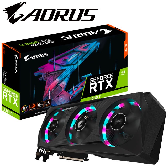 技嘉 AORUS RTX3060TI ELITE 8G