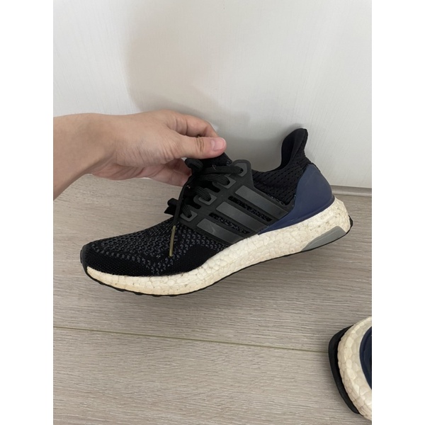 二手22cm/ADIDAS ULTRA BOOST 黑紫 初代 編織 慢跑鞋 女鞋