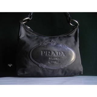 【老時光】早期二手老包義大利製PRADA皮革肩揹包