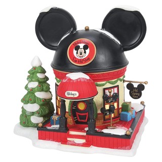 Enesco精品雕塑 Disney 迪士尼 米奇耳朵帽子商店居家擺飾 (附燈) EN29877