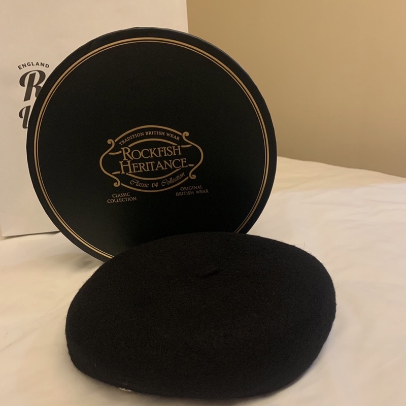 英國品牌rockfish 貝蕾帽（黑色款式）