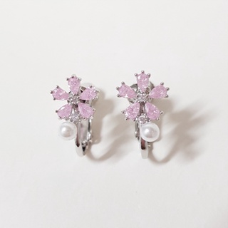 【J002】(耳夾) 珍珠櫻花