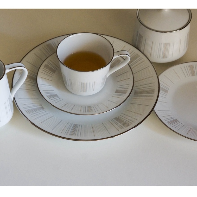 【旭鑫】Noritake 伊莎貝爾系列 現代風格 日本瓷器下午茶 杯組 茶杯 咖啡杯 糖碗 牛奶壺 蛋糕盤 E.47