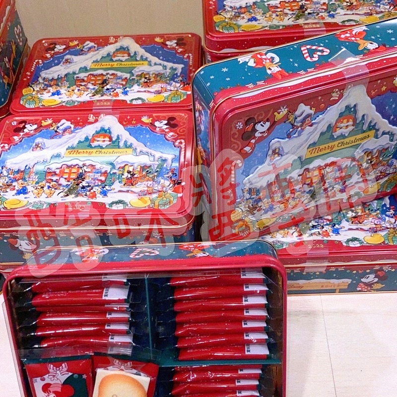 (最後一盒❗️不再追加❗️)酷咪醬🌟現貨日本連線東京超人氣伴手禮東京芭娜娜聯名迪士尼米奇米妮聖誕節期間限定鐵盒香蕉餅乾