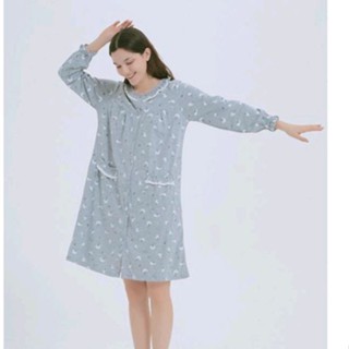 🌷蕾妮塔塔/新上市🌷 全系列精品專賣/ ( 15202 )/( 2色 ) 頑皮貓精梳棉長袖連身睡衣(F~2L)