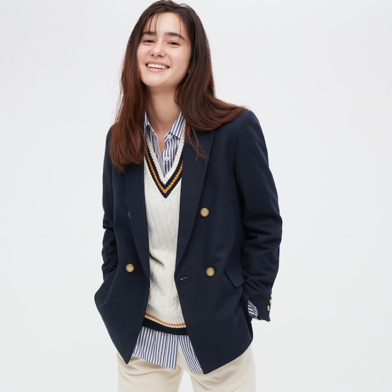 Uniqlo 女裝雙排扣外套452679 日本限定（金釦子款）現貨