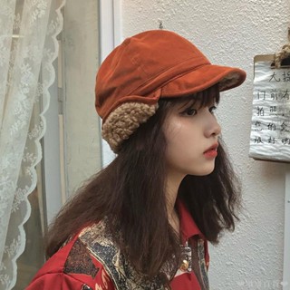 💥限時免運💥艾佳微可愛純色韓國羊羔絨帽子女冬天加厚韓版防風護耳毛絨ins帽 棉帽 保暖帽 包頭帽 針織帽 防寒帽