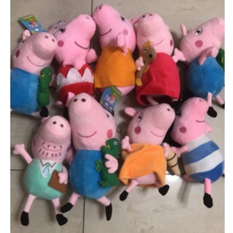 佩佩豬 娃娃 玩偶 9隻合售 佩佩 喬治