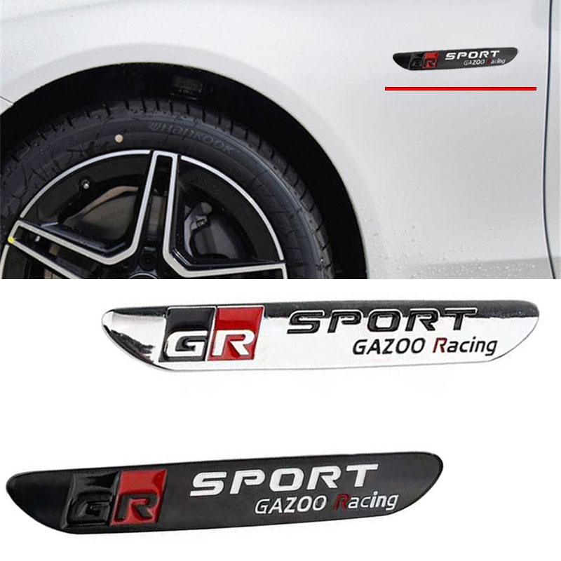 三維金屬汽車貼紙 GR Gazoo 賽車徽章標誌貼花適用於豐田 HV YARiS GRMN GR Sport RZ RC