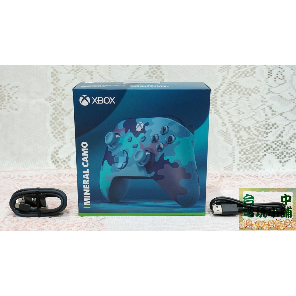◎台中電玩小舖~XBOX ONE 原廠無線控制器 無線手把 海洋行動 礦物迷彩+傳輸線+USB延長線