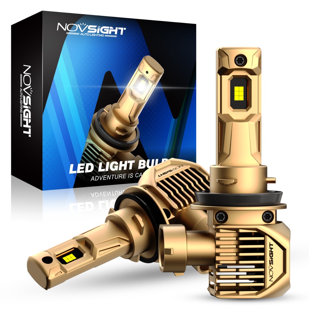 Novsight N62Y H11 汽車 Led 大燈霧燈 100w 22000LM 3000K 黃光高/低光束 Led
