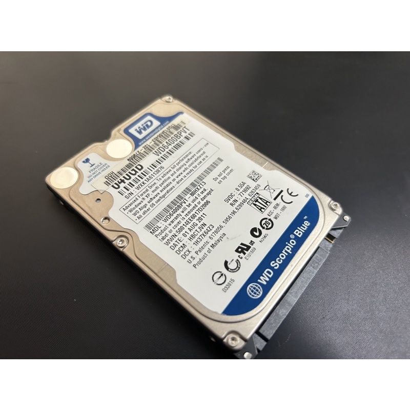 二手良品，WD，640G，2.5吋硬碟，使用時數低，附圖