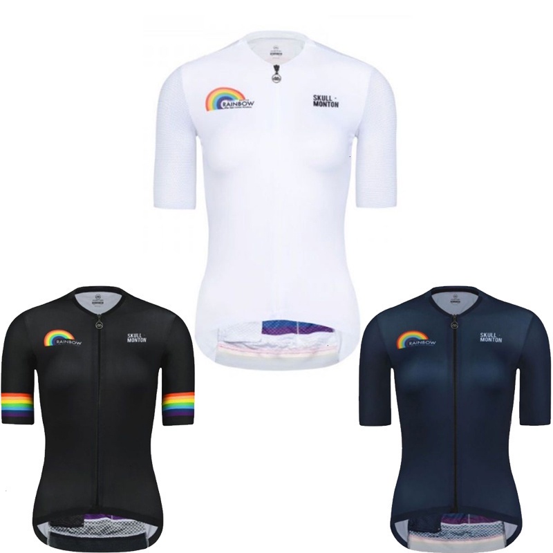 秋季 AAA 級 Rainbow SKULL MONTON 騎行服 MTB 山地自行車公路自行車騎行上衣