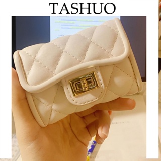 TASHUO 小紅書小香風奶糯卡包歐美菱格軟皮零錢包女短版駕駛證多卡位卡夾