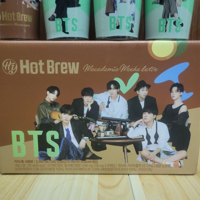 BTS Hot Brew 全員咖啡空罐 含盒