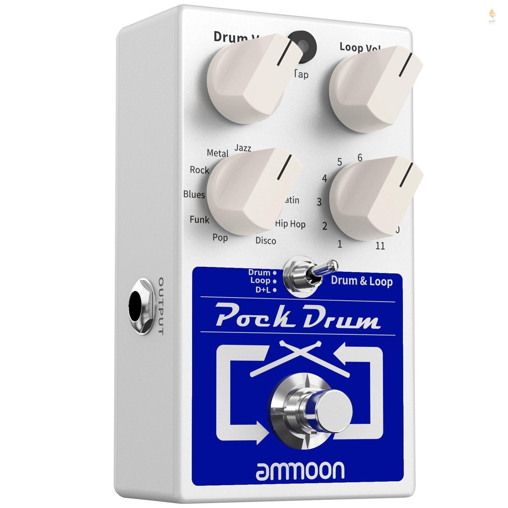 Yohi ammoon PockDrum Drum & Loop 吉他效果踏板 3 種模式 11 種鼓樣式 11 種節奏
