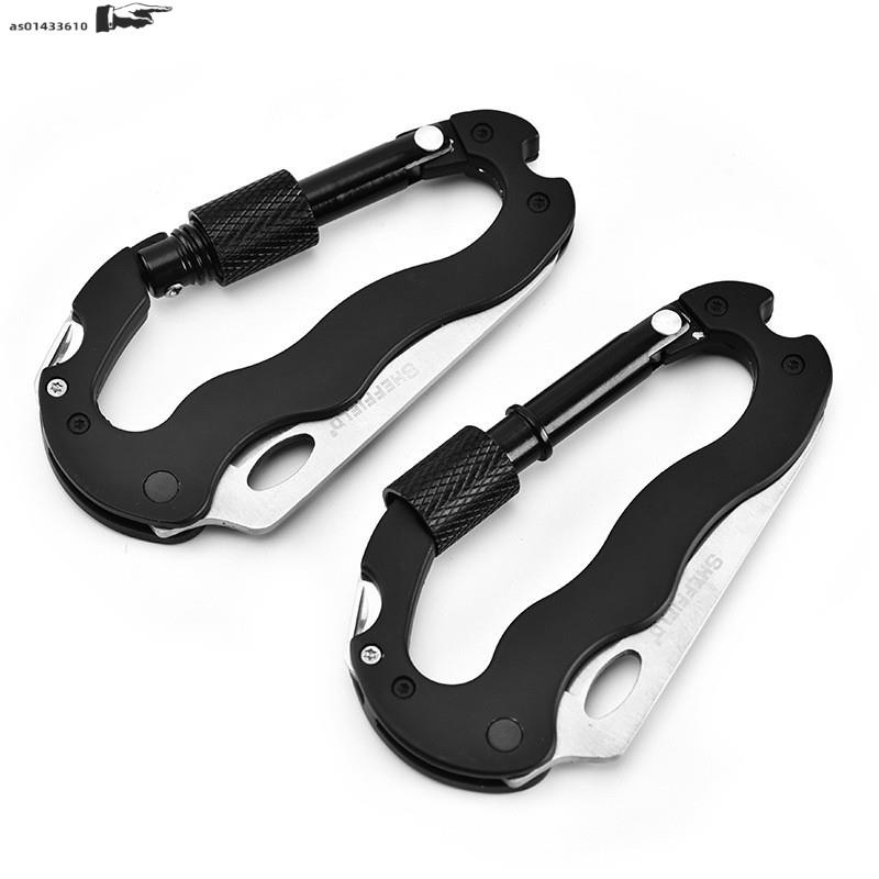 Carabiner Multi-Tool Keychain Holder Screwdriver Bottle Open