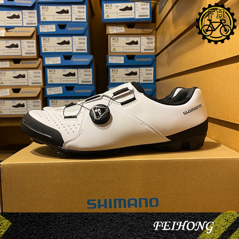 【小萬】全新 SHIMANO XC3 卡鞋 公司貨 寬版 白 SH-XC300 登山車卡鞋 飛輪卡鞋 BOA旋鈕