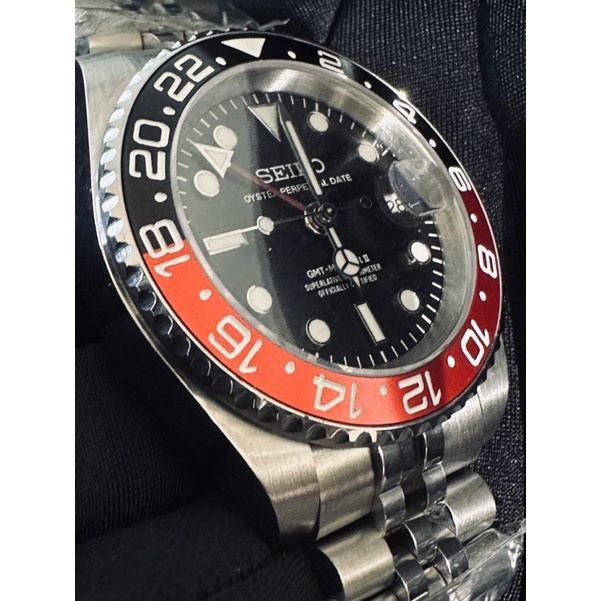 SEIKO MOD NH34 改裝ROLEX 2022預計發表新款GMT Master ll 四針兩岸計時 可樂