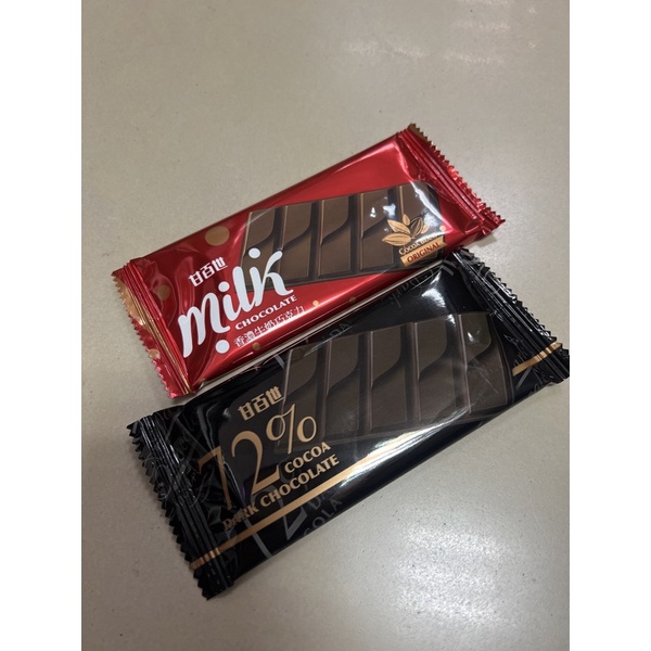 甘百世72%黑巧克力香濃牛奶 白巧克力糖30公克